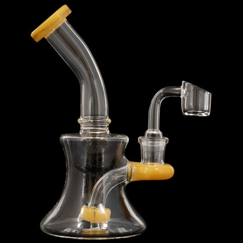 Glassic Hourglass Dab Rig with Color Accents