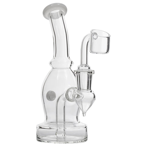 Glassic Curved Body Dab Rig with Colored Accents