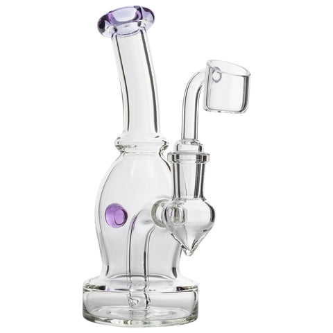 Glassic Curved Body Dab Rig with Colored Accents