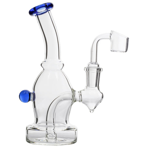 Glassic Curved Body Dab Rig with Colored Accents