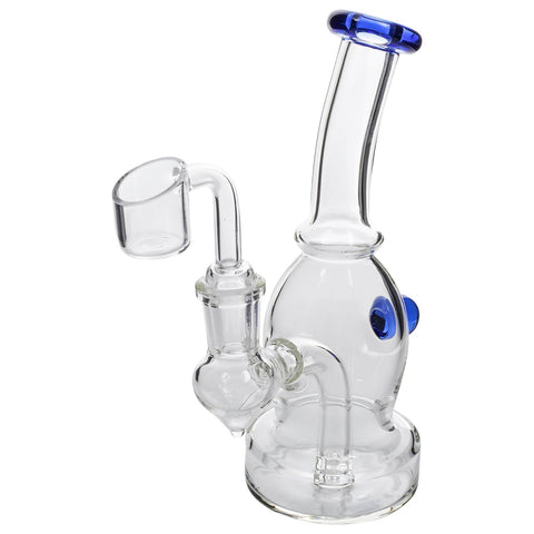 Glassic Curved Body Dab Rig with Colored Accents