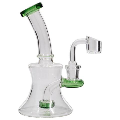 Glassic Hourglass Dab Rig with Color Accents