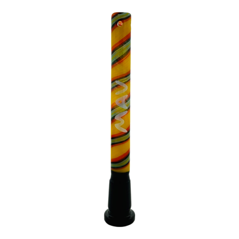 5" Swirly Wig Wag Barber Pole Colored Downstem 4 Hole Filtration