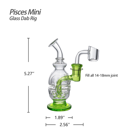 Waxmaid 5.27″ Pisces Mini Glass Dab Rig