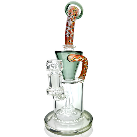 10" AFM Glass Drain Incycler Reversal Showerhead Dab Rig