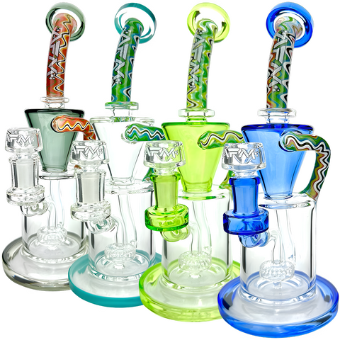 10" AFM Glass Drain Incycler Reversal Showerhead Dab Rig