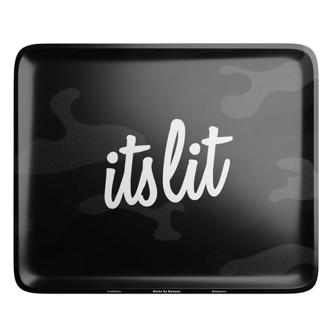 HEMPER  - It's Lit Black Camouflage Rolling Tray