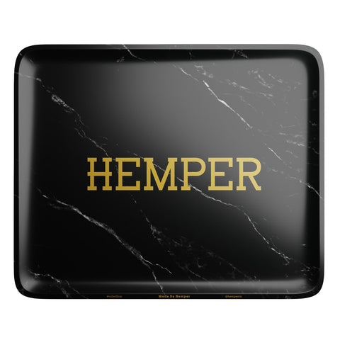 HEMPER  - Luxe Black Marble Rolling Tray