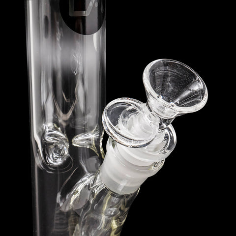 "No BS" 8 Inch Straight Bong with Ice Pinch