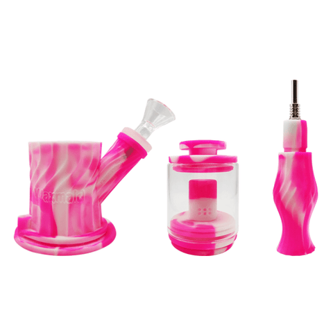 Waxmaid 4 in 1 Double Percolator Silicone Water Pipe