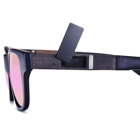 Haze - Polarized Matte Black Frame - Pink Mirror Lens