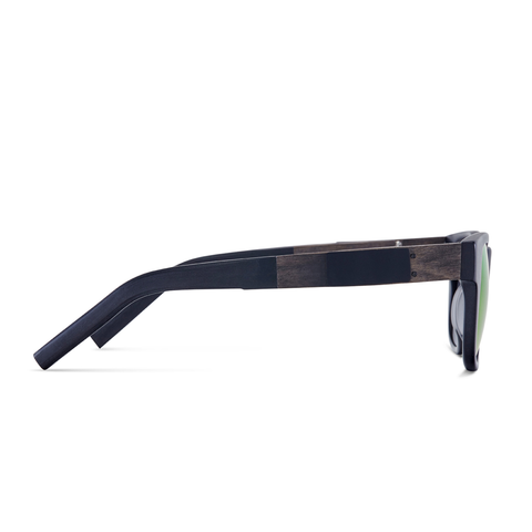 HAZE - Polarized Matte Black Frame - Green Mirror Lenses
